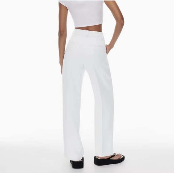 NEW WILFRED Effortless Pants White Pleated Wide Leg Crepe 0 Aritzia - Picture 5 of 15